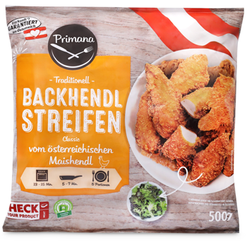 PRIMANA Backhendl Streifen Classic 500g